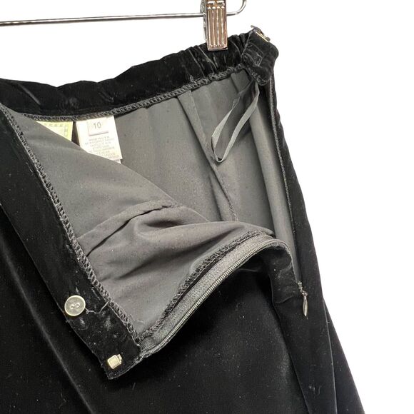 Susan Bristol Vintage Skirt Womens 10 Black Velvet Evening Dark Fairy Whimsigoth - Picture 3 of 11